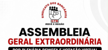 Hoje tem plenária dos Bancários da Bahia e Sergipe plenaria