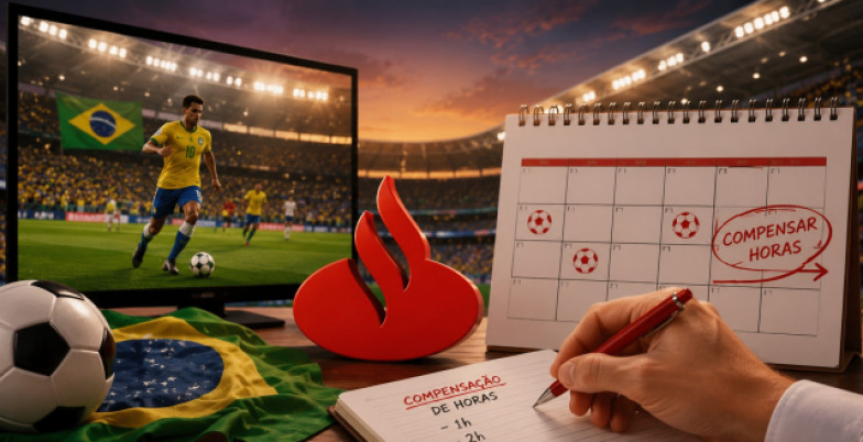 Santander frustra trabalhadores e impõe compensação de horas nos dias de jogos da Seleção santander